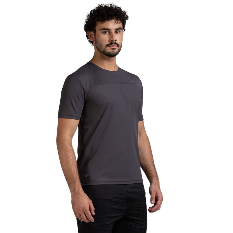 Half Sleeve T-Shirt for Men in Graphite - Perfect for Fitness and Workout[ECO1400HXC-Graphite]