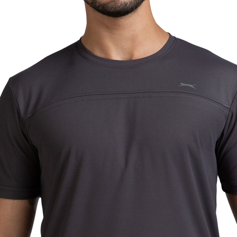 Half Sleeve T-Shirt for Men in Graphite - Perfect for Fitness and Workout[ECO1400HXC-Graphite]