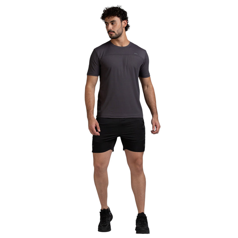 Half Sleeve T-Shirt for Men in Graphite - Perfect for Fitness and Workout[ECO1400HXC-Graphite]