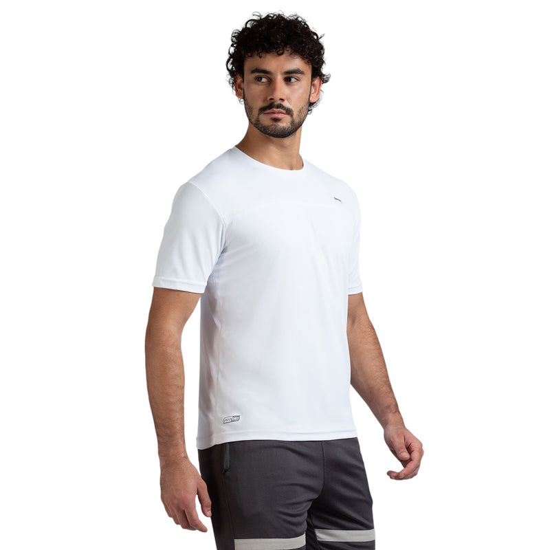 Half Sleeve T-Shirt for Men in White - Perfect for Fitness and Workout[ECO1400HXC-White]