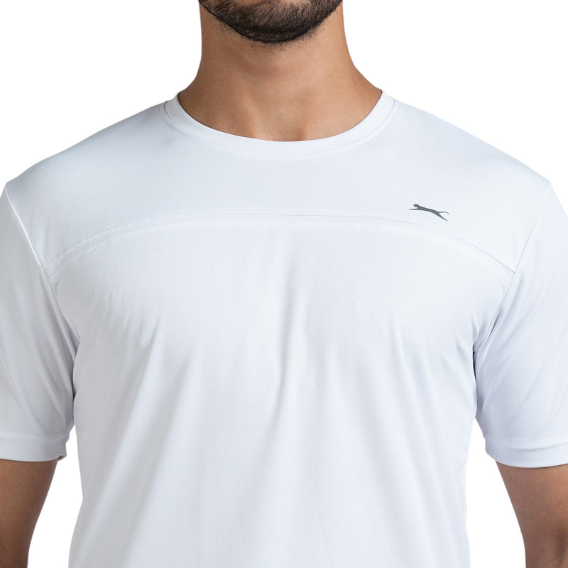 Half Sleeve T-Shirt for Men in White - Perfect for Fitness and Workout[ECO1400HXC-White]