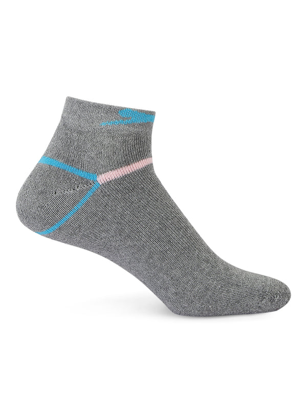 No Show Socks for Men in Grey-Pink-Black - Perfect for Fitness and Workout [FELINEX]