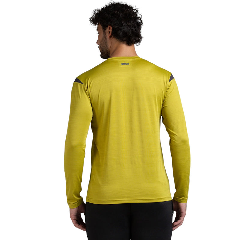 Full Sleeves T-Shirt for Men in Lime Green - Perfect for Fitness and Workout[LS9100106HXC-Lime Green]