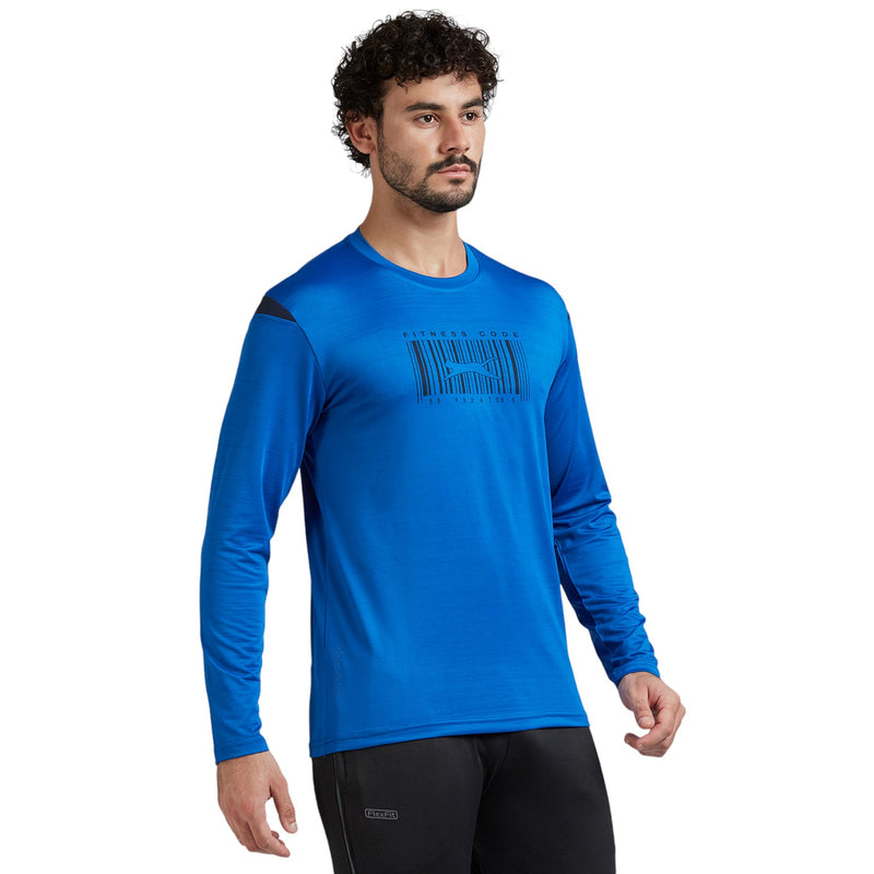 Full Sleeves T-Shirt for Men in RIVIERA - Perfect for Fitness and Workout[LS9100106HXC-Riviera]