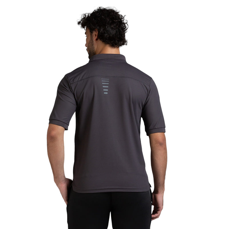 Polo for Men in Graphite - Perfect for Fitness and Workout[POLO14001HXC-Graphite]