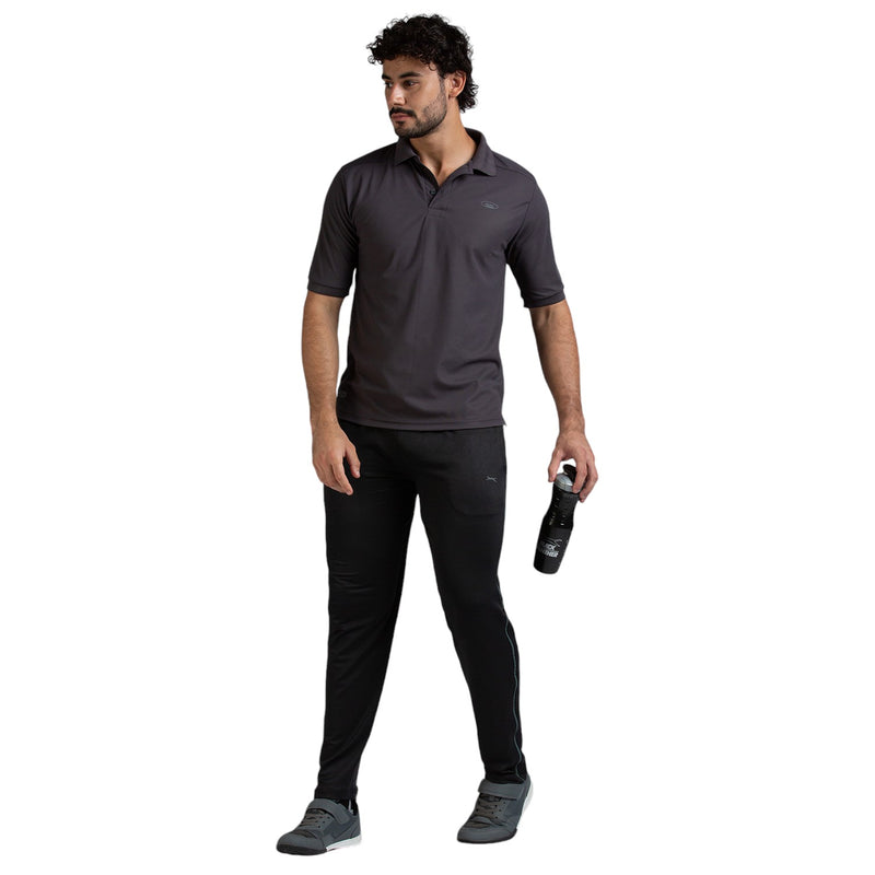 Polo for Men in Graphite - Perfect for Fitness and Workout[POLO14001HXC-Graphite]