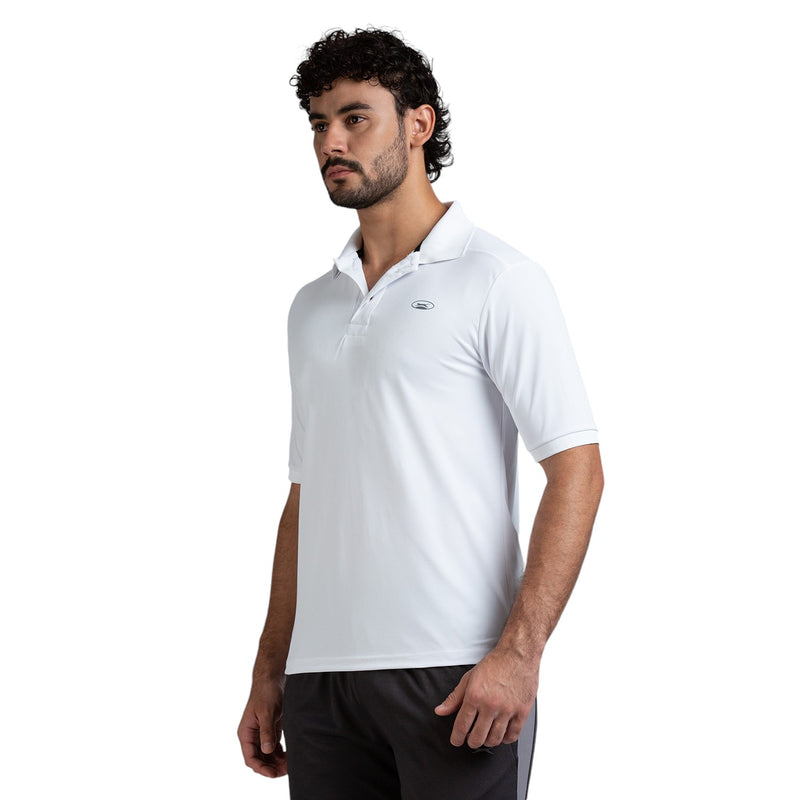 Polo for Men in White - Perfect for Fitness and Workout[POLO14001HXC-White]