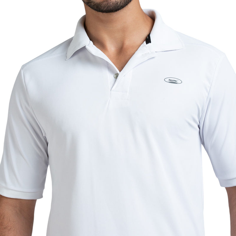 Polo for Men in White - Perfect for Fitness and Workout[POLO14001HXC-White]