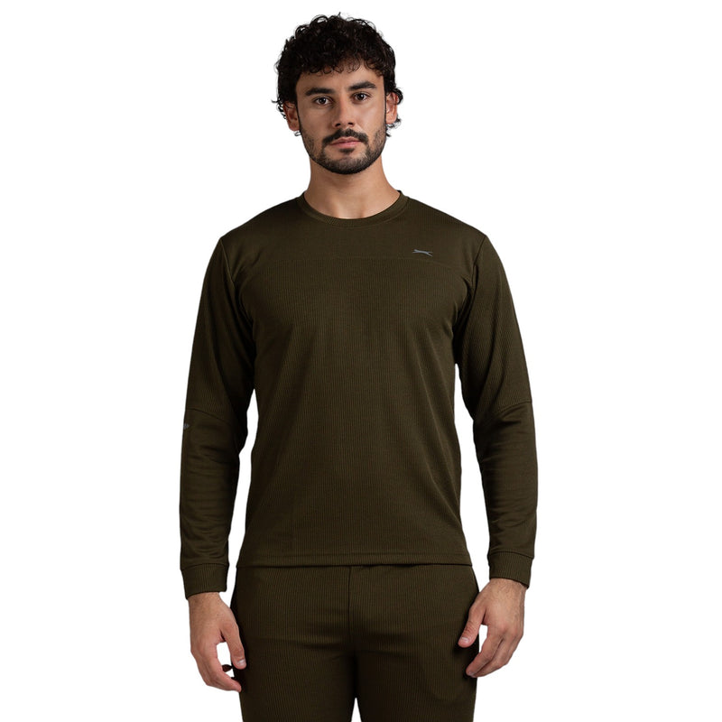 Full Sleeves T-Shirt for Men in OLIVE - Perfect for Fitness and Workout[LS9100107HXC-Olive]