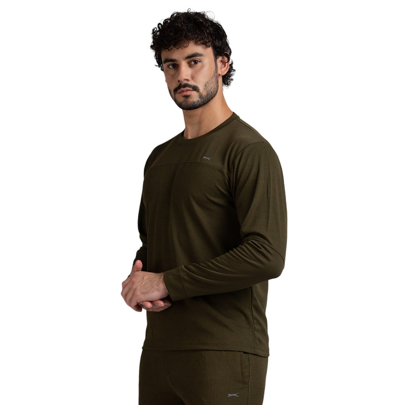 Full Sleeves T-Shirt for Men in OLIVE - Perfect for Fitness and Workout[LS9100107HXC-Olive]