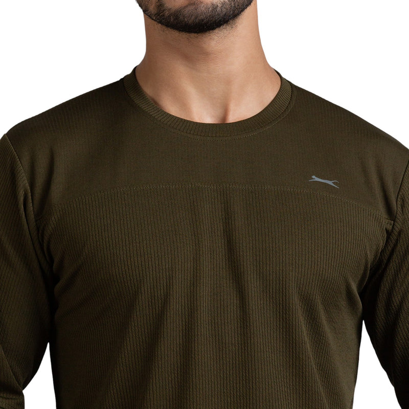 Full Sleeves T-Shirt for Men in OLIVE - Perfect for Fitness and Workout[LS9100107HXC-Olive]