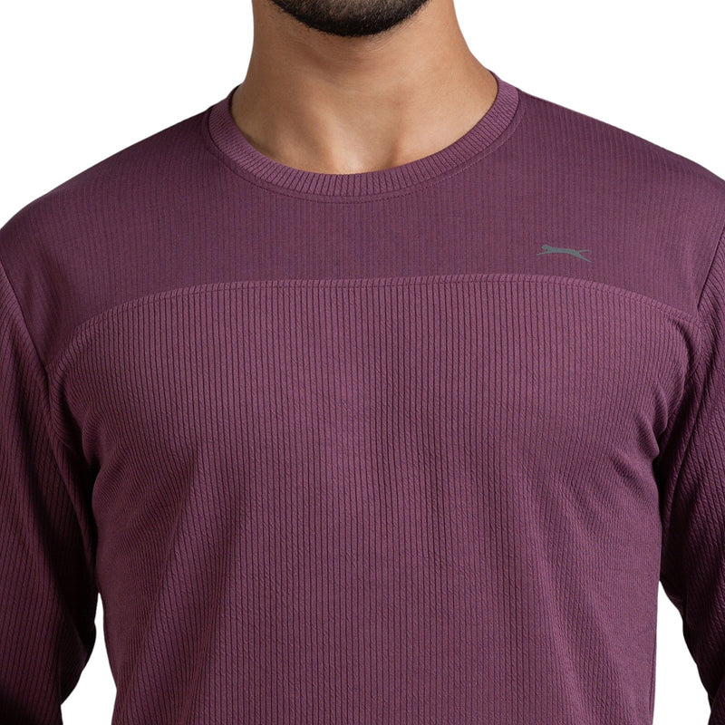 Full Sleeves T-Shirt for Men in WINE - Perfect for Fitness and Workout[LS9100107HXC-Wine]